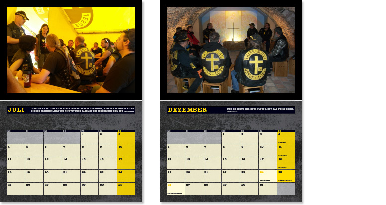 Kalender 2016 Inhaltsseiten Kalendergestaltung Tribe of Judah
