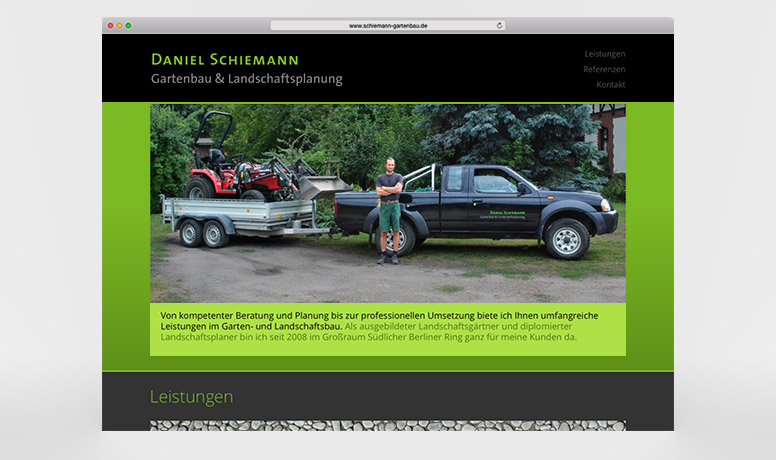 Website für Schiemann Gartenbau & Landschaftsplanung